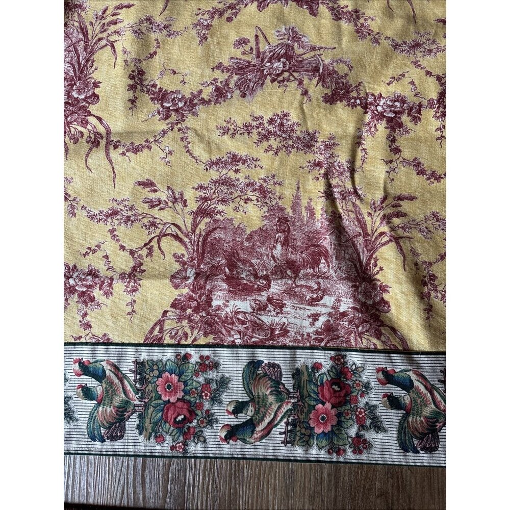 French Inspired Linen Table Cloth Or Hanging Heavy Material Size 61 X 61 - Picture 3 of 9